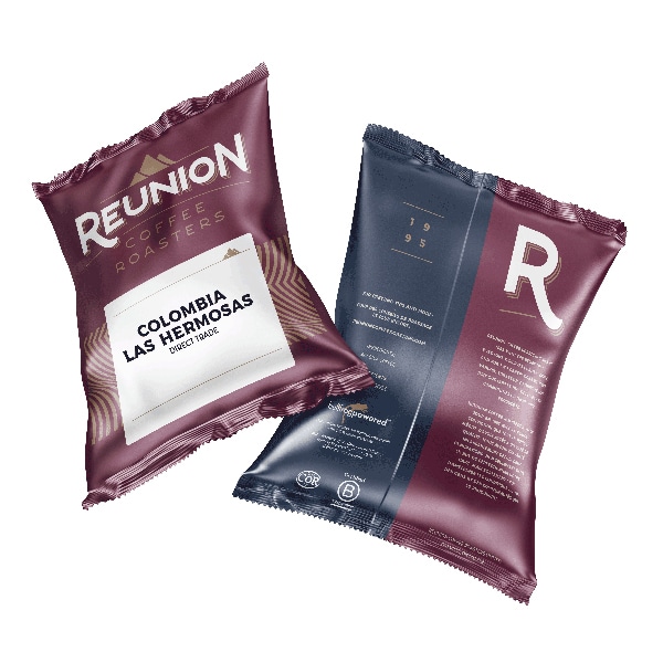 Reunion Coffee Roasters Colombia Las Hermosas, 2.5 oz Fraction Packs, PK24 PK PR40005 - main
